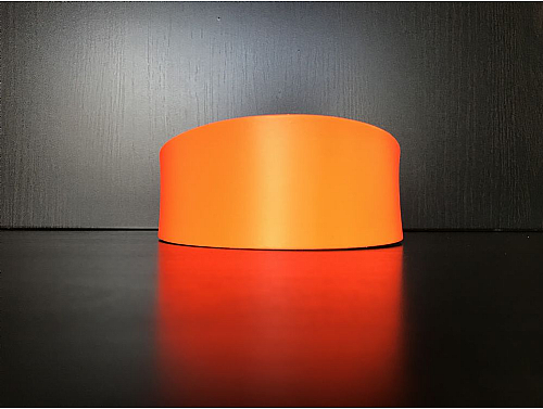 Fluorescent Orange - Whippet Leather Collar - Size M